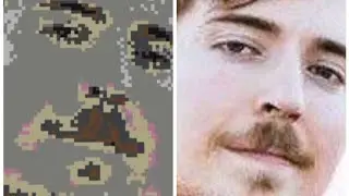 I made mr beast in Minecraft