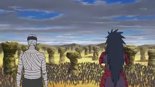 Madara Humilla a la Alianza Shinobi y les Lanza 2 Meteoritos - Los 5 Kages se Reúnen