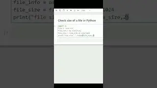 Get File Size In Python #python #datascience #datastructure #chatgpt #shorts #trending