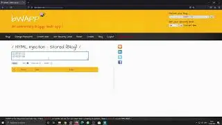 HTML Injection Stored Blog bWAPP tutorial