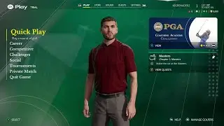 EA Sports PGA Tour - Presentation Of The Whole Menu