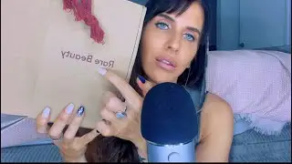 ASMR- RARE BEAUTY TRY ON-tapping, scratching, mouth sounds #asmr #sleep