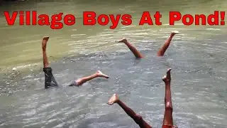 Village Boys At Pond - Love To Play Free