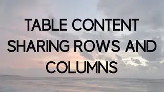 How to Make a Table Content Share Rows and Columns in TablePress plugin