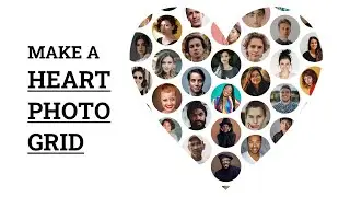 How to Make a Heart Photo Grid of Circles