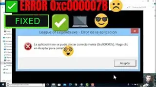 ✅ ERROR 0xc000007B Definitive solution VERY EASY Windows 10 8 7 11 tutorial in Spanish (Description)