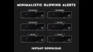 Animated Minimal Stream Alerts | Black White Twitch, Streamlabs, Streamelements