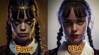 Wednesday Addams from every country
