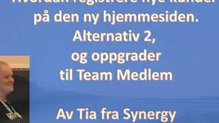 Synergy registrering kunde 2 og oppgradering