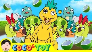 A baby dinosaur saved the village! feat. Therizinosaurusㅣdinosaur names, kidstoonㅣCoCosToy
