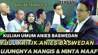JAWABAN ANIES BIKIN DOSEN DAN MAHASISWA UI MAU NANGIS