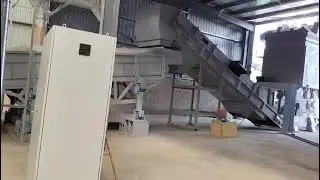 wood pellet line with 3 sets 850 model pellet machines #woodchipper #hammermill #woodpelletmachine