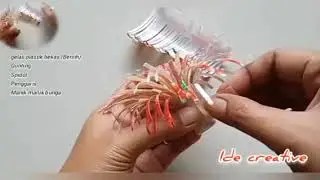 cara manfaatkan sampah gelas plastik bekas,menjadi sovenir (bunga)#gelasplastik