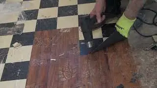 Removing linoleum with out using a scraper