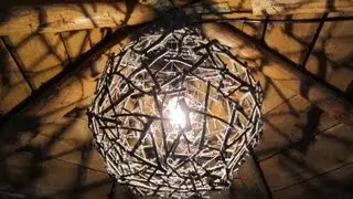 Crafts chandelier from branches