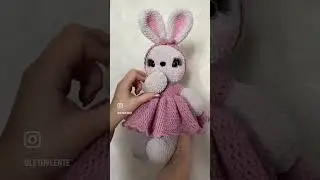 Зайка из плюшевой пряжи