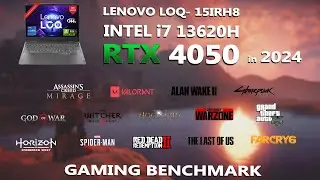 Lenovo LOQ - Intel i7 13620H RTX 4050 Gaming Benchmark Test in 2024 | Tested in 15 Games |