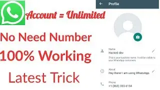 How To Create Unlimted Whatsapp Account Without Number ||Whatsapp fake account trick 2020 |