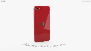 Apple IPhone SE 3 Red 3D model by 3DModels.org