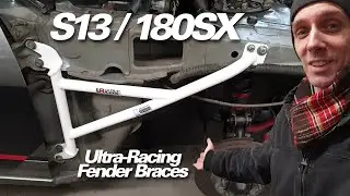 🔴 S13 Ultra Racing Fender Braces Install / Impression