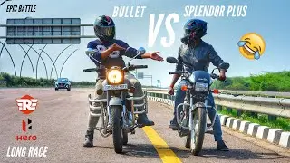 Royal Enfield Bullet 350 Vs Hero Splendor Plus | Epic Race 🤣 | First Time In youtube | Ksc Vlogs