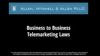 Business to Business Telemarketing Laws