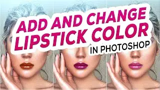 How to Add and Change Lipstick Color in Photoshop | Easy Tutorial #photoshop #photoediting