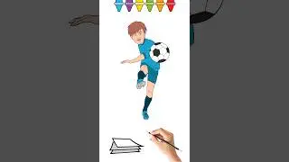 Как Нарисовать Футболиста #shorts #какнарисовать #Футболиста #рисование #рисовать  #speedpaint