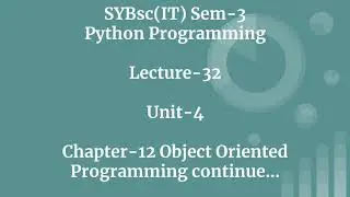 Object Oriented programming in python