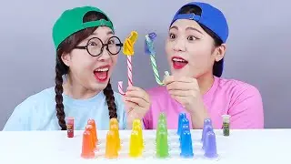 レインボーゼリーキャンディデザートモッパンドナ