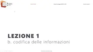 Codifica delle informazioni (Prima Parte)