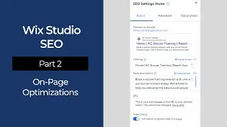 Wix Studio SEO Video Series | Part 2 | On-page Optimizations