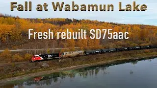 Wabamun lake in the fall with SD75aac