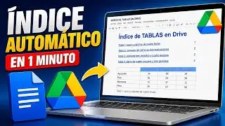 COMO HACER un INDICE de TABLAS en DRIVE # Google Docs ✅