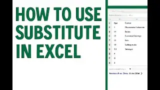 How to Use SUBSTITUTE Function in Excel