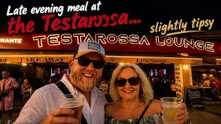 Late night meal at Testarossa after an afternoon social, then a look around Fanabe Beach at 10pm 🍻