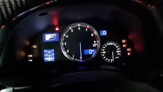 2011 Lexus IS-F Slow Motion Facelift Cluster Start-Up v2