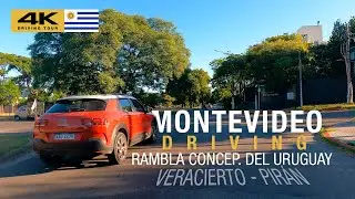🇺🇾 MONTEVIDEO: Calles VERACIERTO, PIRÁN, MATAOJO, RBLA. CONCEPCIÓN DEL UY | DRIVING TOUR | 2025 [4K]