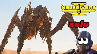 The Solo Experience in Helldivers 2 killing the Bile Titan