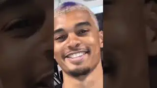 Victor Wembanyama Dye his hair purple￼