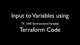 Input to variables using TF_VAR env vars in Terraform Code