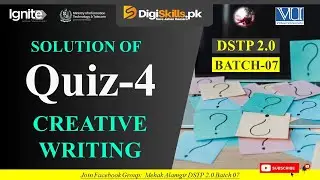 creative writing quiz 4 batch 7 | dstp 2.0 batch 07 creative writing quiz 4