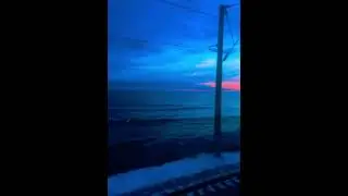 Зимний, вечерний Байкал 🌊 🚂