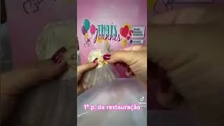 Restaurando a bailarina da estrela. #restauração #bailarinadaestrela #bonecaestrela