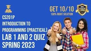CS201P Introduction to Programming (Practical) Lab 1 and 2 Quiz Solution Spring 2023 