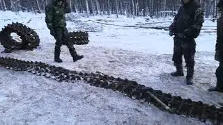 Ставим новые гусянки на ТТ-4
