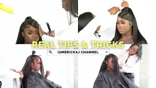HOW TO PERFECT HALF UP HALF DOWN WITH SWOOP BANG | LACE WIG INSTALL | MELTED AND NEAT | EASY