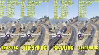 GTA 5 RX 470 4GB - RX 480 8GB - GTX 1060 6GB & GTX 970 OC | 1080p 2xMSAA | FRAME-RATE TEST