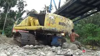 Akhirnya di Cincang Excavator PC200 Yang Hanyut Itu