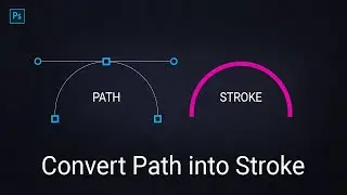 How to Convert Path into Stroke in Photoshop | Make Pen Tool Path into Stroke | Pen tool stroke path